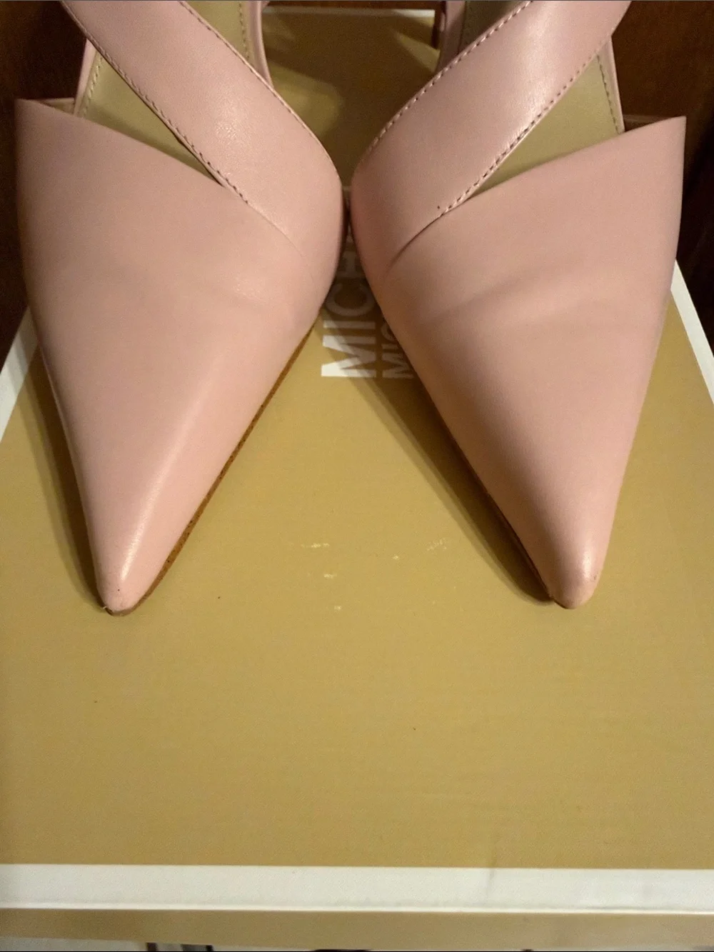 Michael Kors Blush Pink Pointed-Toe Slingback Heels size 7.5